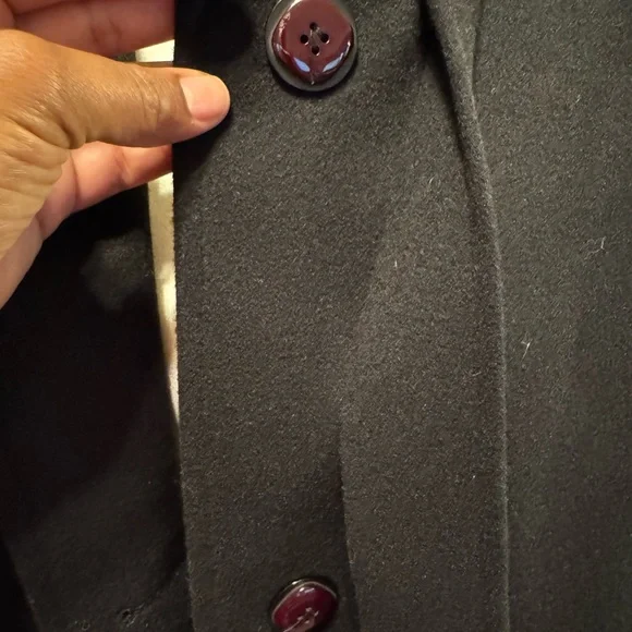 Electre Paris Vintage Black Pure Wool Long Maxi Coat See Measurements - Picture 11 of 16